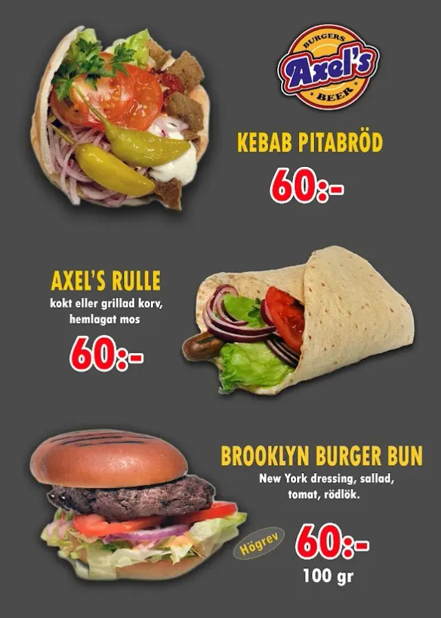 BookNoFees: Atıştırmalık büfesi – Axel's Grill – Stockholm – Axel's Grill, fotoğraf 2