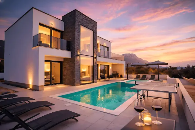 BookNoFees: Villa Just be Happy · Deniz Manzaralı · Havuz · Jakuzi – Kaštel Stari